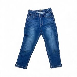 Trendy Blue Cropped Jeans for Women